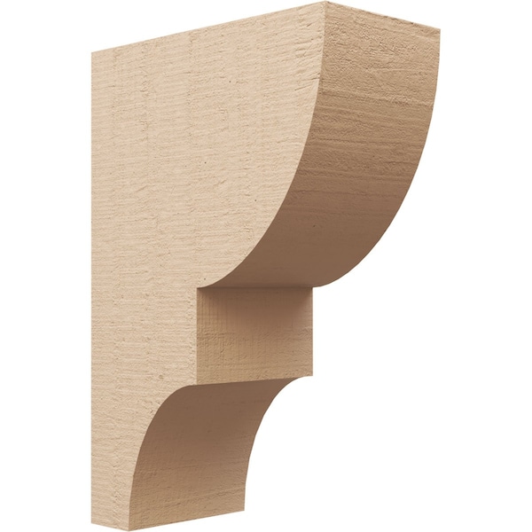 Ekena Millwork 8"W x 16"D x 24"H Classic Ridgewood Rough Cedar Woodgrain TimberThane Corbel, Primed Tan CORUR08X16X24RIDRCPR - main